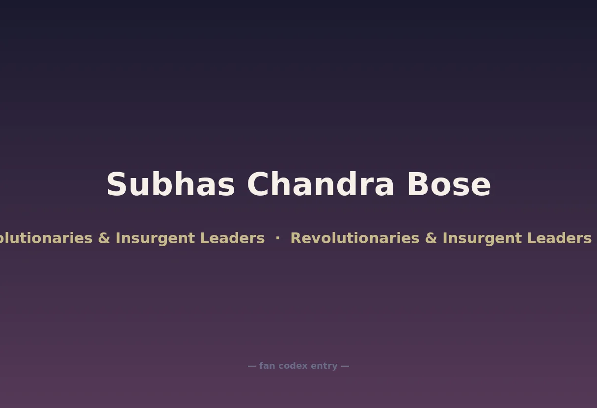 Subhas Chandra Bose